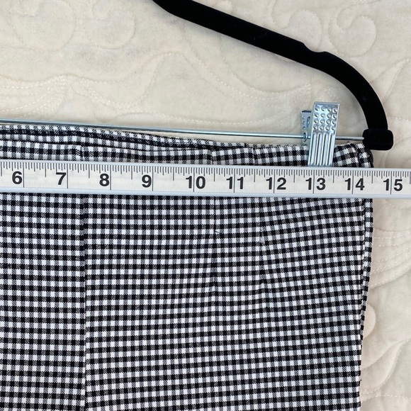 Zara Gingham Leggings Fitted Pants - Picture 3 of 12